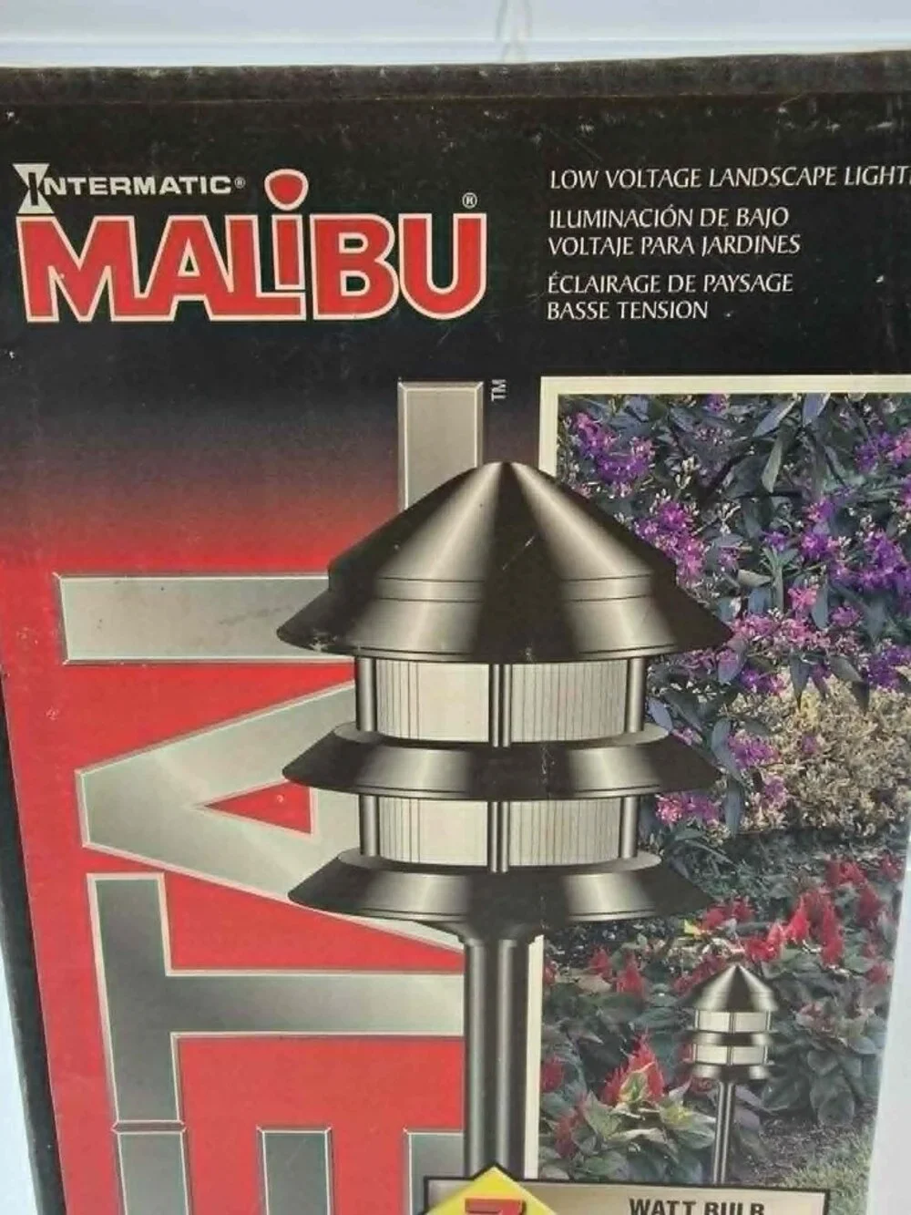 MALIBU INTERMATIC LOW VOLTAGE LANDSCAPE LIGHT LT13 BLACK METAL NO BULB NEW